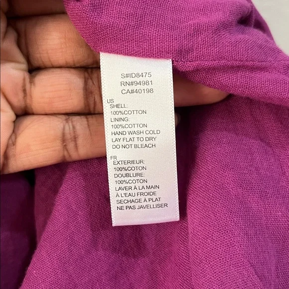 Twentyone Women’s Magenta Floral Embroidered Mini Dress Sz M Ruffle Sleeveless - Picture 7 of 9